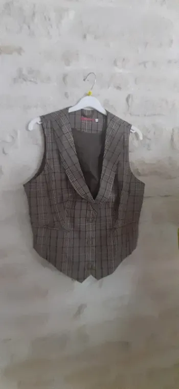 Gilet vintage rayé sans manche