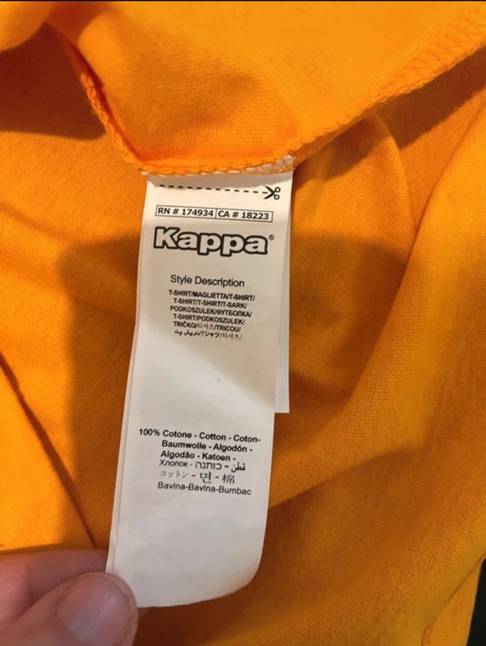 T-shirt jaune/orange neuf 12 ans Kappa - photo numéro 5