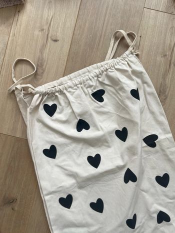 Grand Sac rangement tissus imprimé cœur