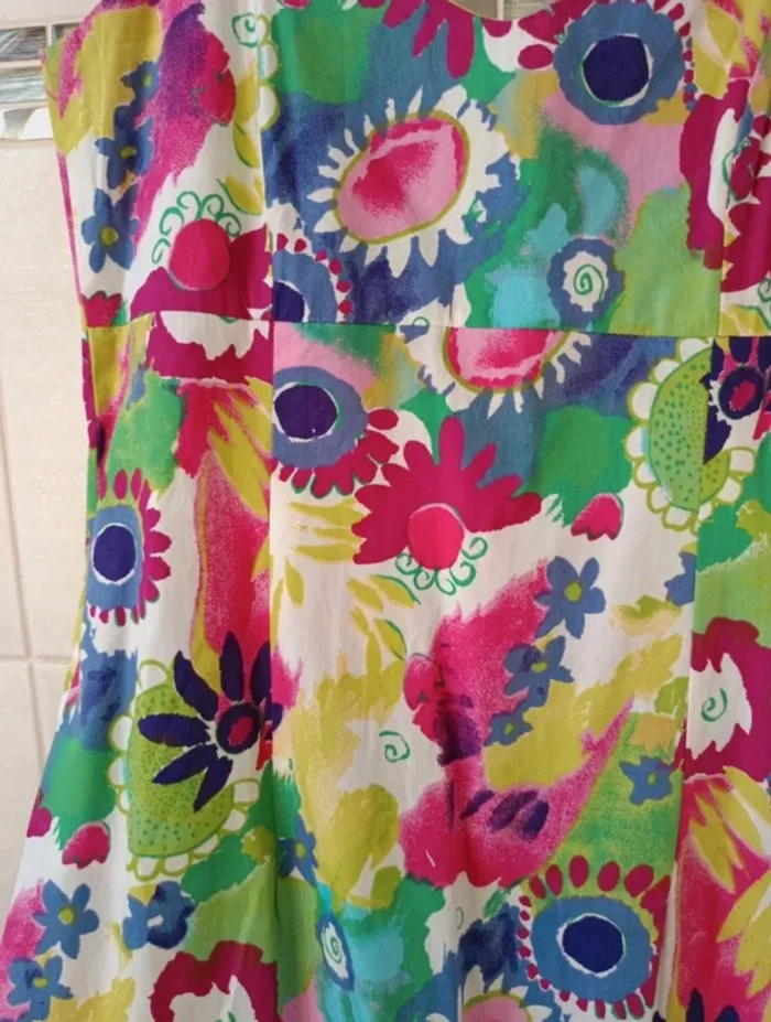 Superbe Robe bretelles t.36
100% coton multicolore - photo numéro 6