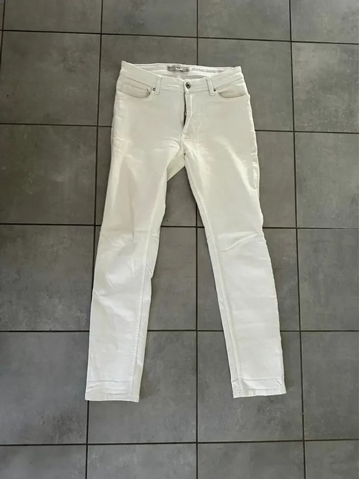 Jean skinny blanc homme Mango