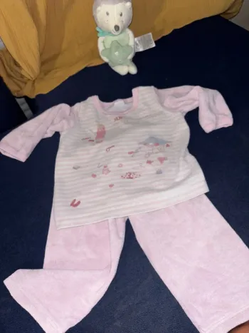 Pyjama 2 pièces velours Petit Bateau