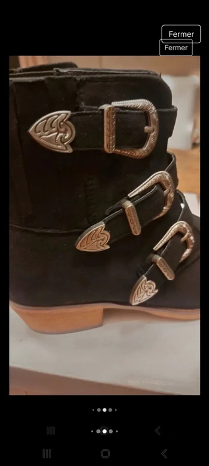 Bottine I Love Shoes noir suedine t 40 neuve - photo numéro 15