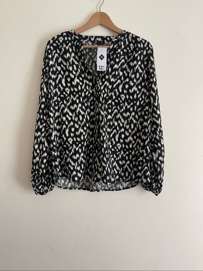 Blouse manches longues léopard Tex - photo numéro 2