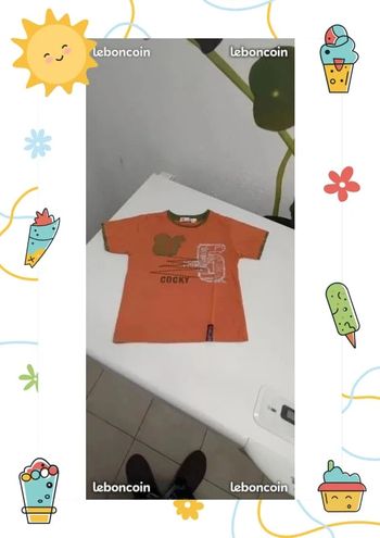 Tee shirt orange 6 ans