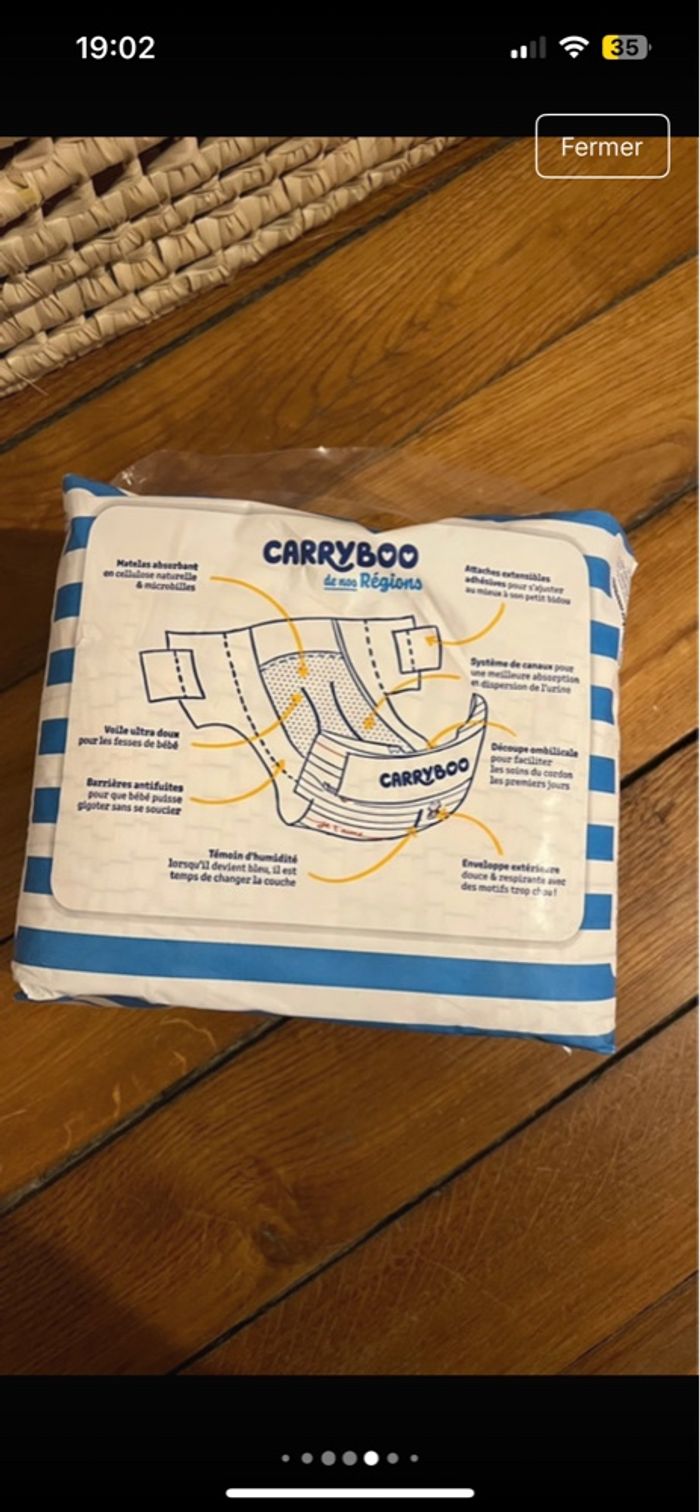 Paquet de couches Carryboo / Taille 1 (2-5 kg) / NEUF - photo numéro 6