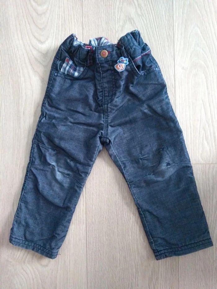 Pantalon velours bleu marine Sergent Major 24 mois