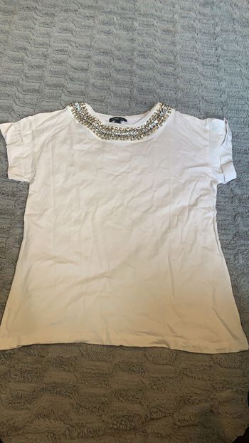 Tee shirt Mango blanc taille L