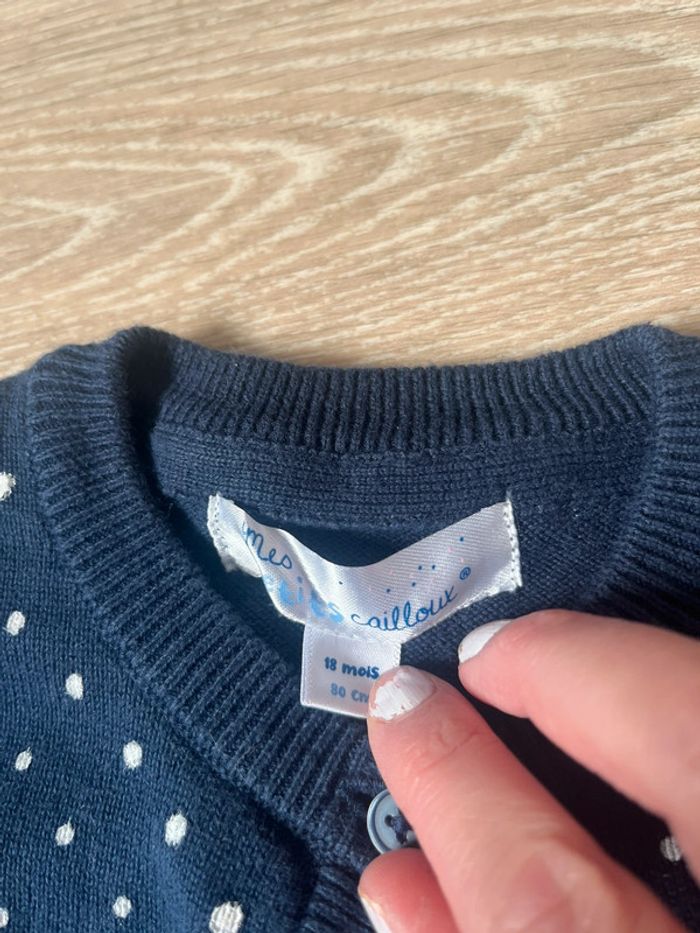 Gilet bleu marine 18 mois - photo numéro 2