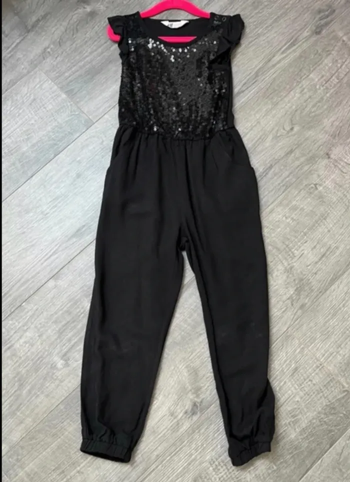 Combinaison noire et sequins H&M fille 4/5 ans - photo numéro 8