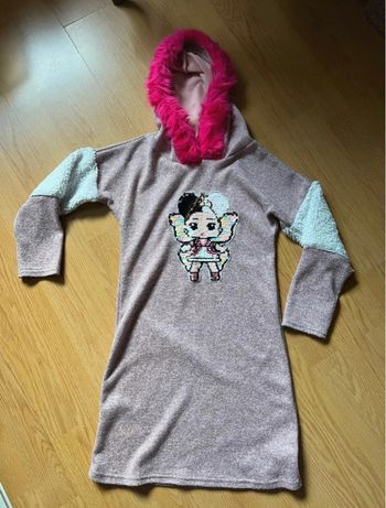 Robe sweat lol surprise 12 ans rose