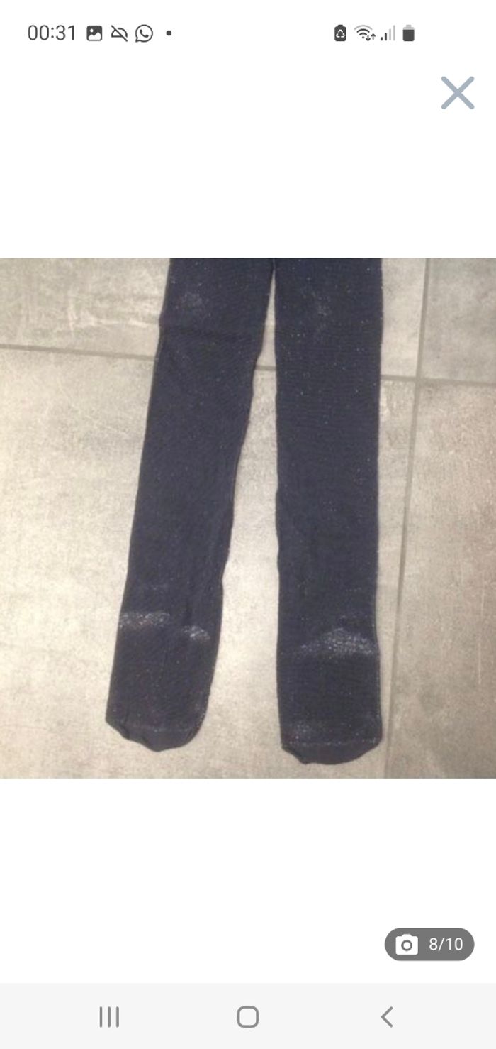 Collants fins pailletés gris anthracite fille 31-34 - photo numéro 8