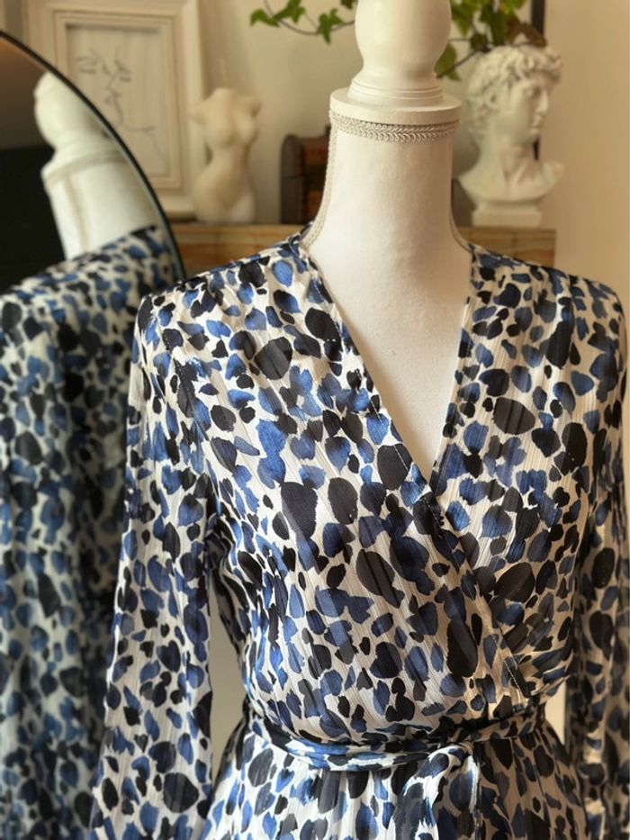 Robe imprimé léopard bleu Lilie Rose – Taille 36 - photo numéro 3