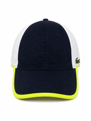 Casquette Lacoste Sport – Blanc / Bleu marine / vert fluo