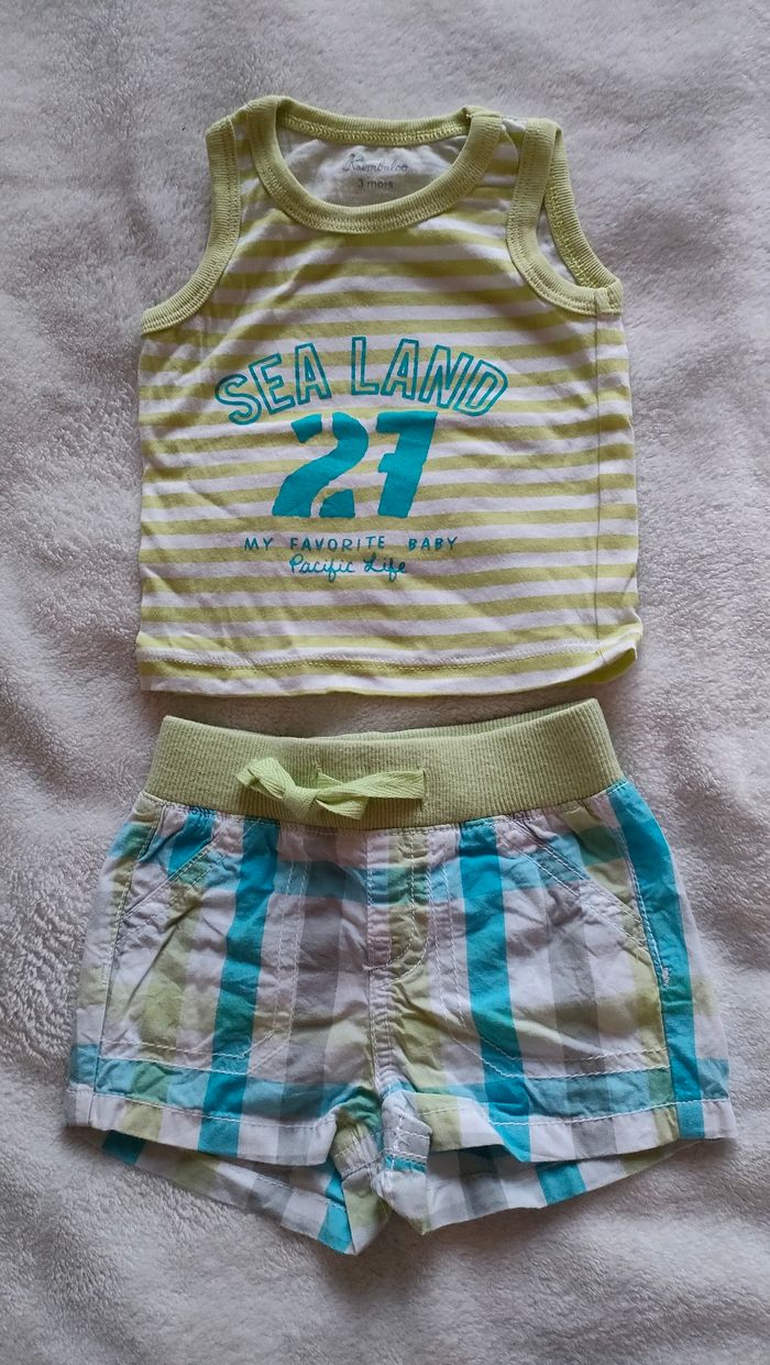 Ensemble short t-shirt 3 mois