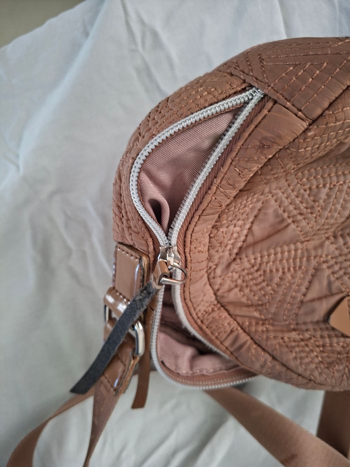 Sac matelassé rond lancaster beige marron - photo numéro 8