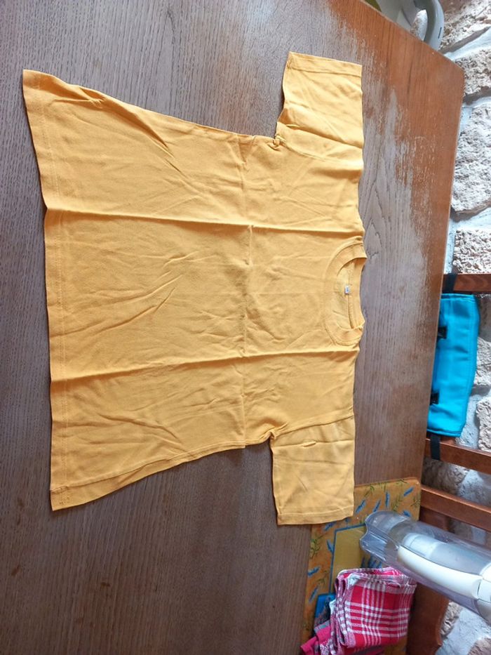 Tee-shirt coton 12ans jaune poussin - photo numéro 3