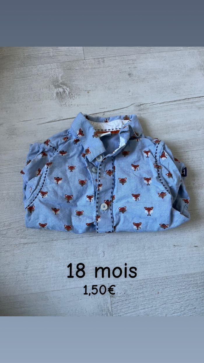 Chemise bòboli neuve 18 mois