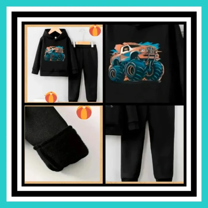 Ensemble Sweat à Capuche et Joggers Doublés Polaire 6/7 ans