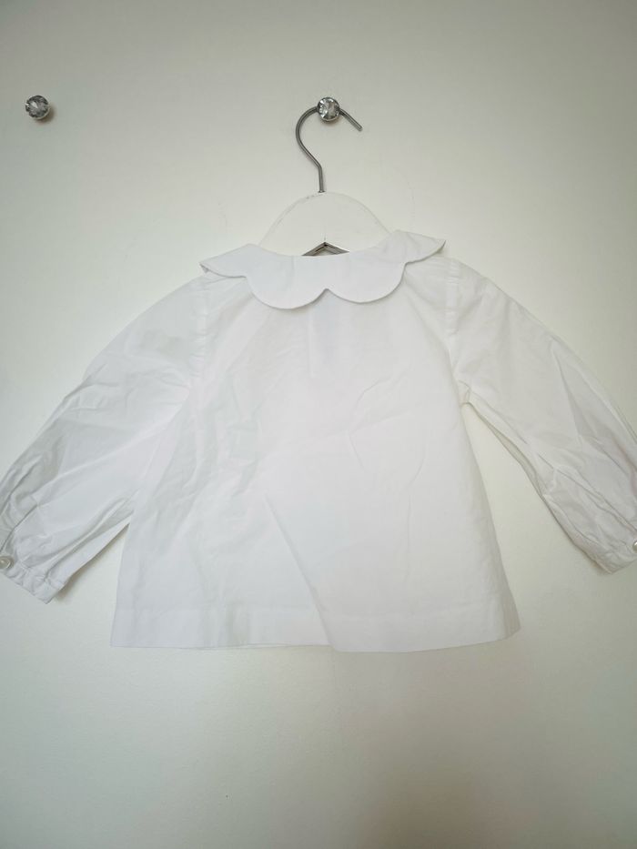 Blouse chemisier fille blanche Jacadi 12 mois 1 an - photo numéro 8