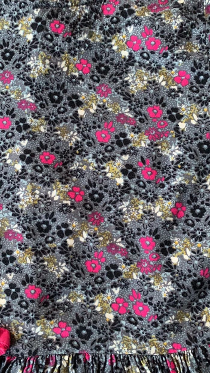 Robe grise fleurie 8/9 ans Esprit - photo numéro 3