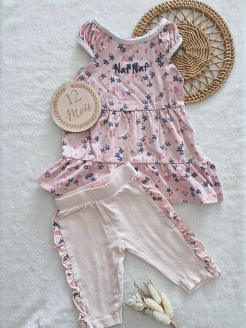 Ensemble tunique manches courtes et legging 12 mois
