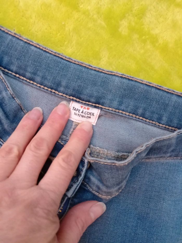 Jean bleu TAO taille 14 ans - photo numéro 2