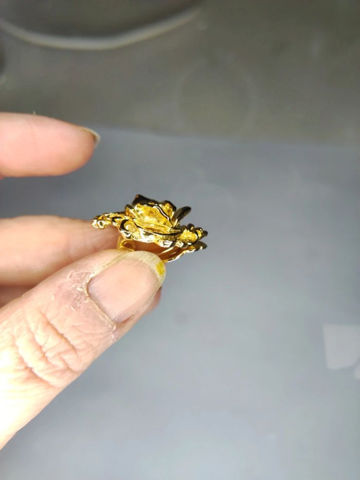 Clips d'oreilles vintage rose dorée - photo numéro 6