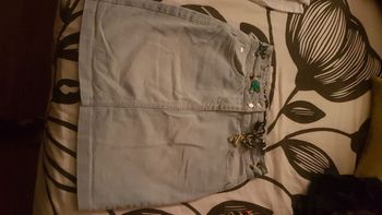 jupe en jean ceinture décorative breal t38