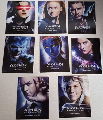 8 Personnages Cartes Postales 14X11 cm de l'apocalypse MARVEL X MEN Collector