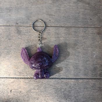 Porte clés Stitch violet