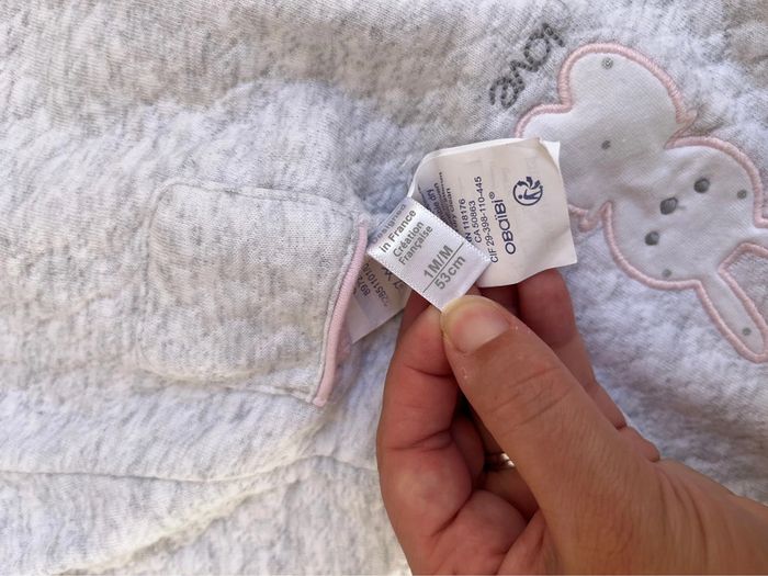 Robe réversible gris et rose bébé fille 1 mois - photo numéro 5