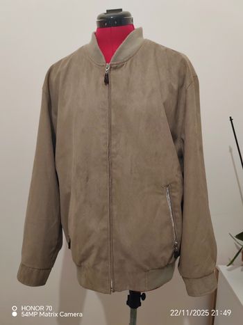 Blouson aspect daim vintage