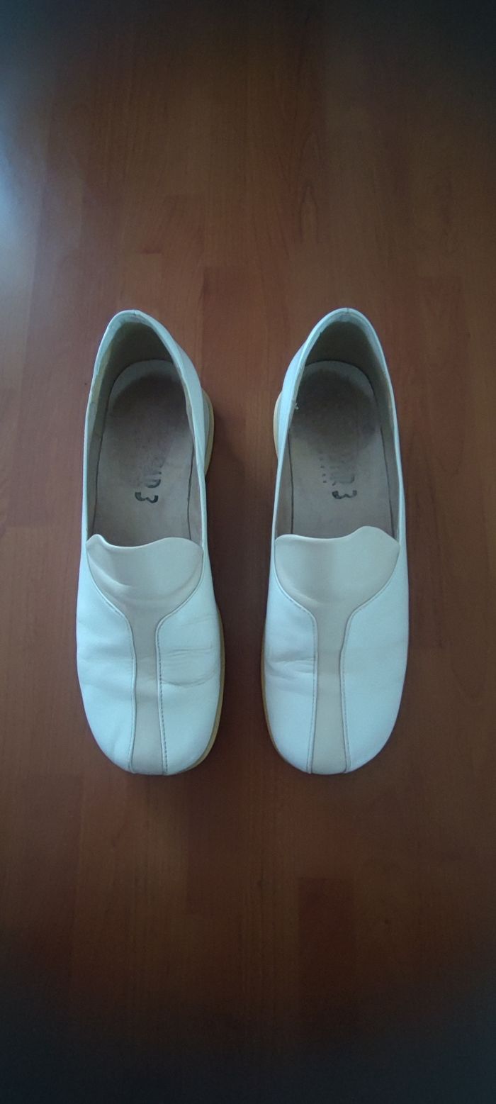 Chaussures blanches femme 3 par 3 pointure 38 - photo numéro 6