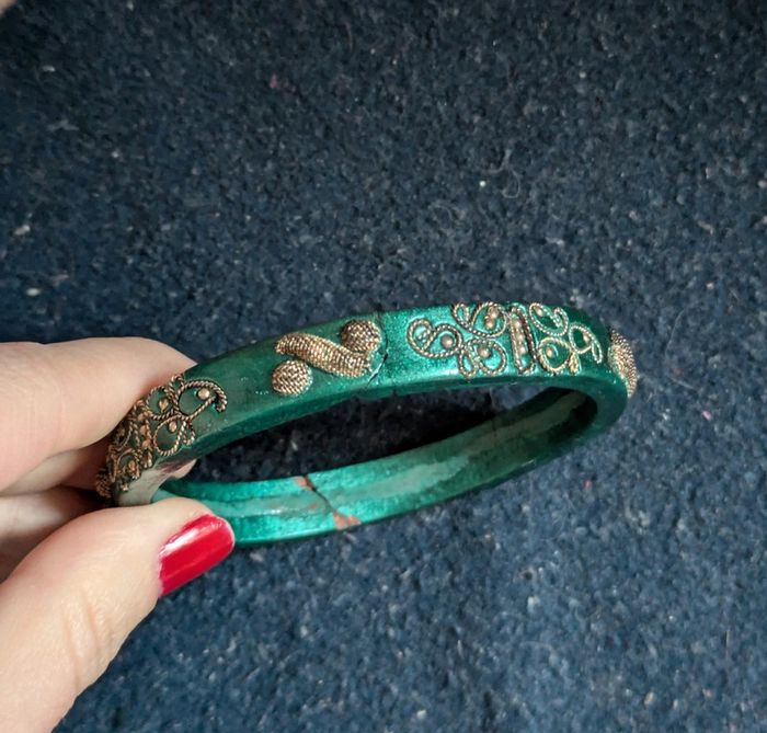 Jonc vintage vert - photo numéro 2