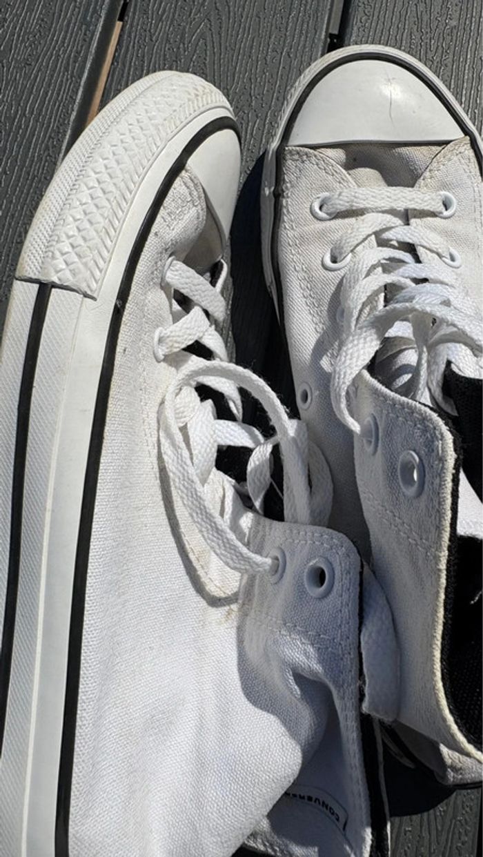 Baskets montantes Converse All star blanches taille 37 - photo numéro 6