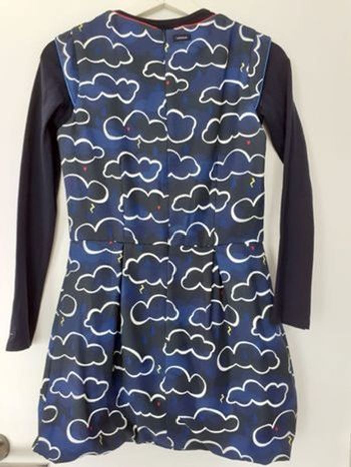 Robe 12 ans Catimini bleu et blanc - photo numéro 3