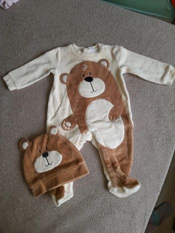 🐻Pyjama+Chapeau bebé 3/6 mois Original Marines🐻