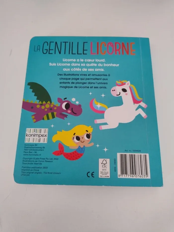 Livre enfant La gentille licorne - photo numéro 3
