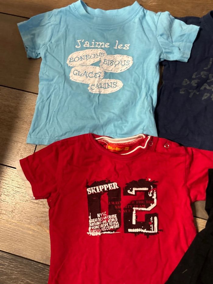 Lot tee shirt manches courtes 12 mois - photo numéro 3
