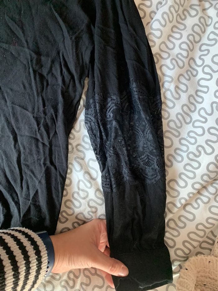 Chemise noire dentelle - photo numéro 2