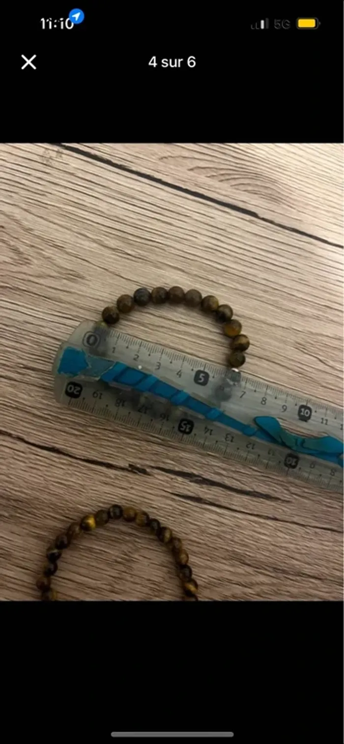 Bracelet oeil de tigre élastique - photo numéro 4