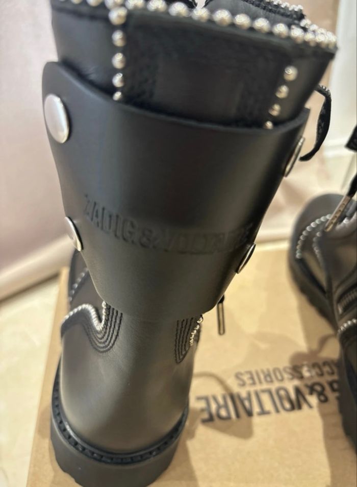 Bottines zadig&voltaire cuir noir - photo numéro 5