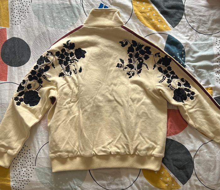adidas Originals x ASOS - Veste de survêtement à fleurs brodées - Babeurre - Taille M - photo numéro 4
