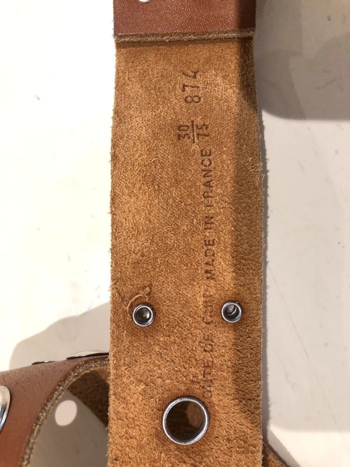 Ceinture cuir taille 30/75 Croûte de cuir  Made in - photo numéro 4