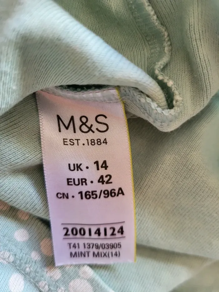 T-shirt en coton vert d'eau imprimé confettis M&S Collection - photo numéro 9