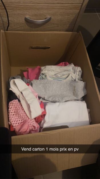 Carton bébé fille 1 mois