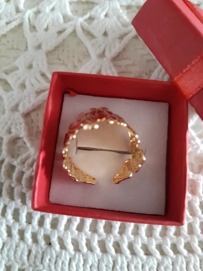 Bague ouverte, dorée, taille réglable, style Bohème - photo numéro 3