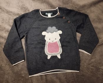 Pull bleu marine mouton 24 mois