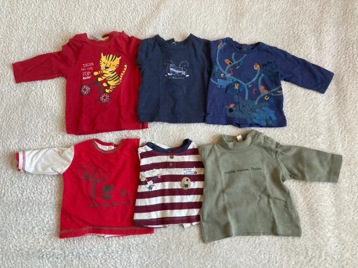 Lot tee shirt à manches longues